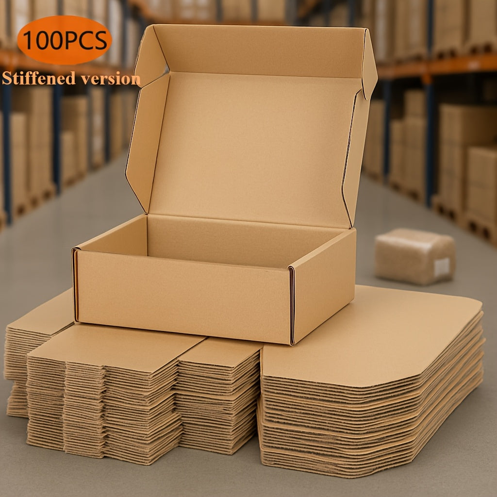 100pcs small corrugated mailing boxes, measuring 18x6x6in, suitable for paper packaging for commercial packaging