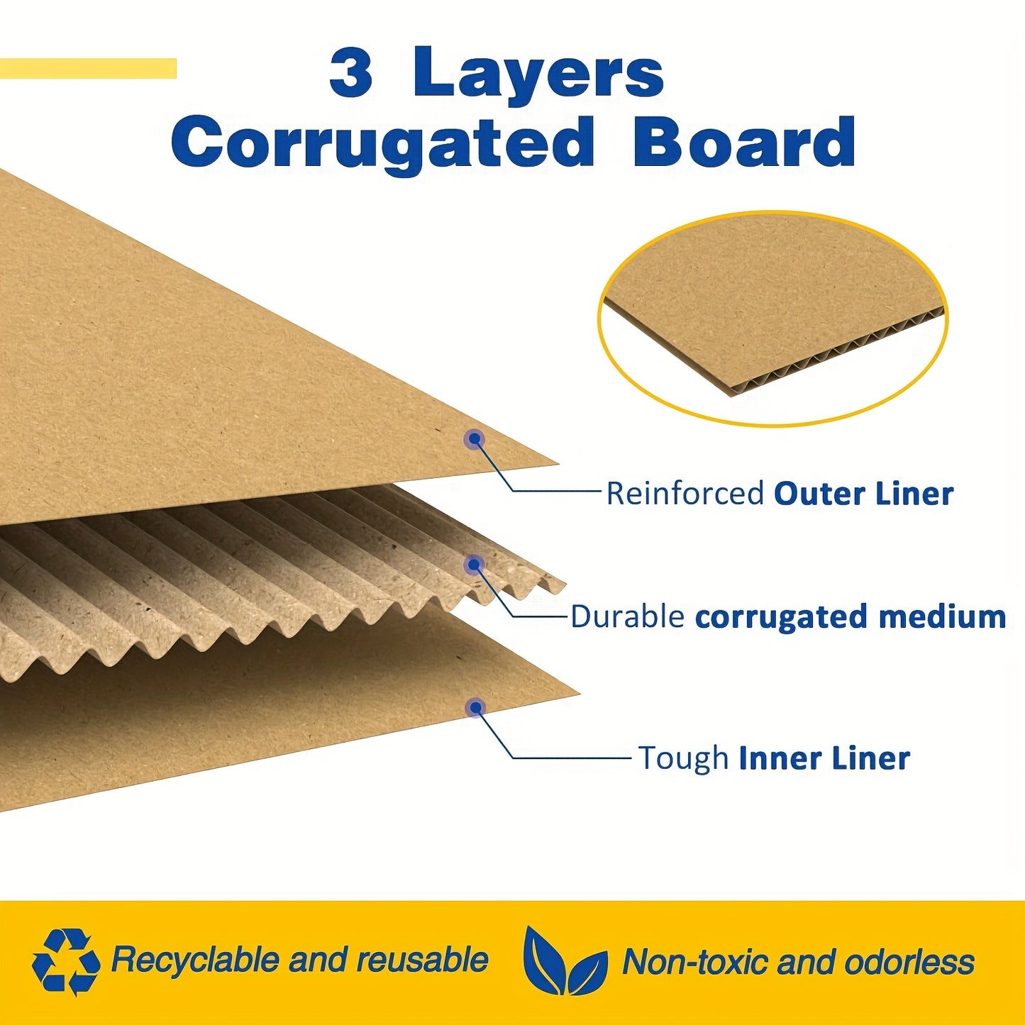 100pcs Corrugated Cardboard Mailer Shipping Boxes, 8x6x4 Inch Durable Brown Corrugated Box Mailers, for Small Business Packaging, Mailing, Literature, Craft, Festival Gift