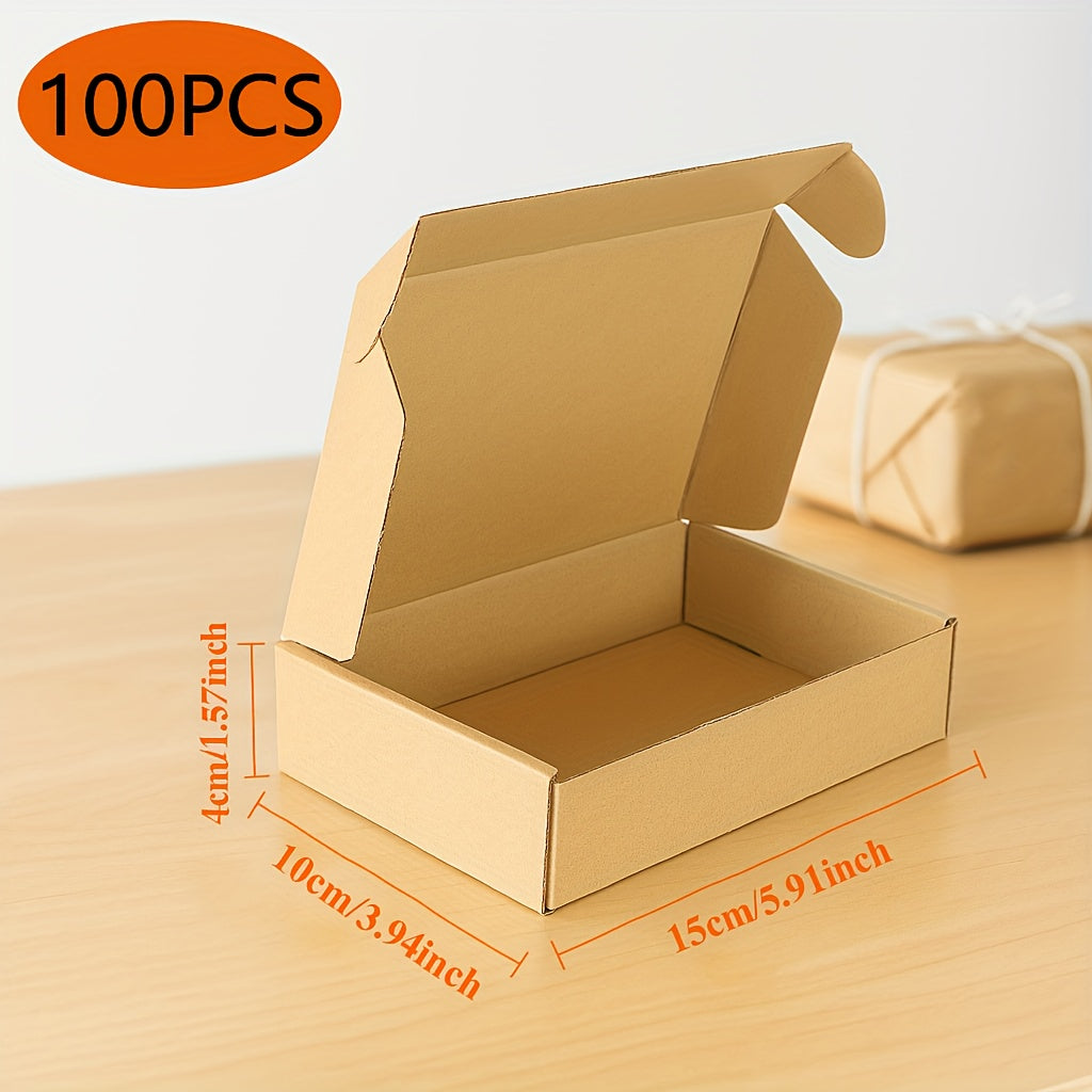 100pcs small corrugated mailing boxes, measuring 18x6x6in, suitable for paper packaging for commercial packaging